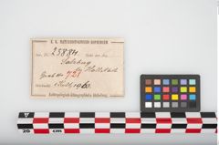 Etikett zu Eisenärmchenbeil (NHMW-PRAE-025884)